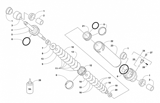 REAR SUSPENSION REAR ARM SHOCK ABSORBER