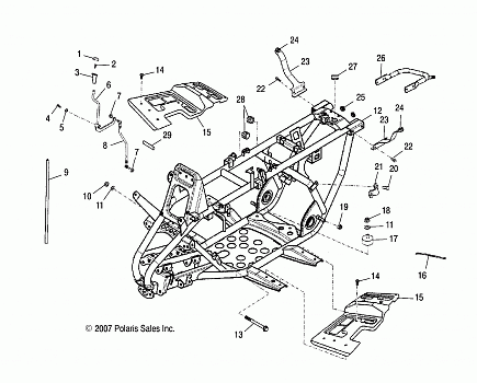 CHASSIS, FRAME - A08PB20AB/AD (49ATVFRAME08PHX)