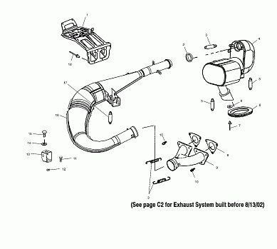 EXHAUST SYSTEM (Built After 8/13/02) - S03ND5BS (4977927792C14)