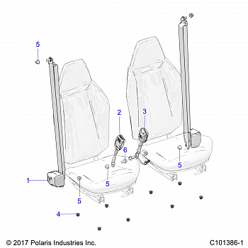 BODY, SEAT BELTS - A18HZA15B4 (C101386-1)