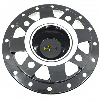 Центральная часть диска Hiper 12" 4х156 черно-белая со встроенным колпаком CS-PBK01-12