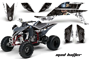 Графика MadHatter (черно-белая) для Yamaha YFZ450