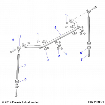 SUSPENSION, STABILIZER BAR - A20SGE95AK (C0211080-1)