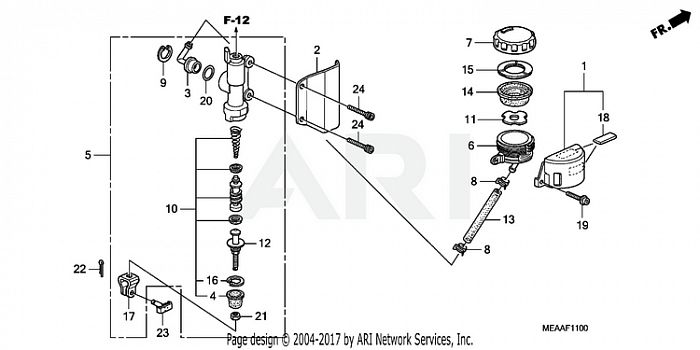 REAR BRAKE MASTER CYLINDER