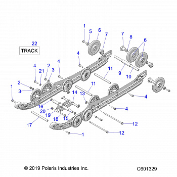 SUSPENSION, REAR and TRACK - S21DDL8RS ALL OPTIONS (600564)