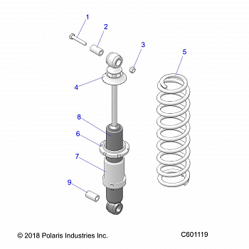 SUSPENSION, SHOCK, REAR TRACK (7043994) - S20CEA5BSL (C601119)