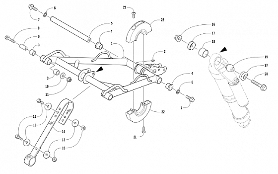 REAR SUSPENSION FRONT ARM ASSEMBLY