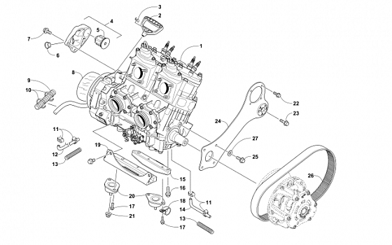 ENGINE AND RELATED PARTS