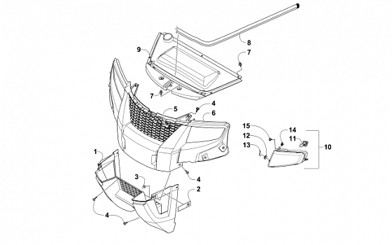 GRILL AND HEADLIGHT ASSEMBLY