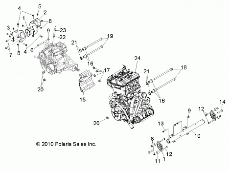 ENGINE, TRANSMISSION MOUNTING - R11JH87AA/AD (49RGRENGINEMTG11RZR875)