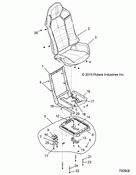 BODY, SEAT ASM. AND SLIDER - Z16VDE92NH/NW (700908)