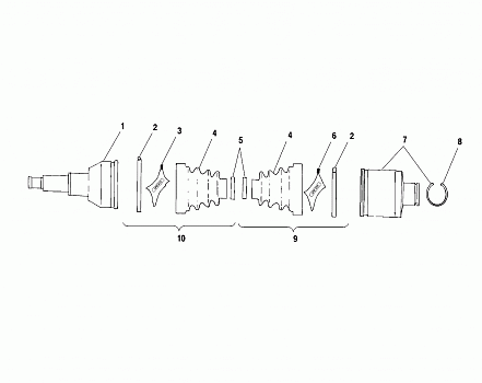 REAR DRIVE SHAFT - A01CH50AA (4964466446B003)