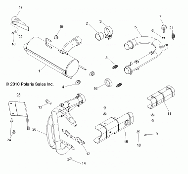 ENGINE, EXHAUST SYSTEM - R13XE76AD/EAI (49RGREXHAUST11RZRSI)