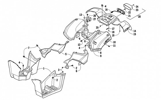 REAR BODY AND TAILLIGHT ASSEMBLY