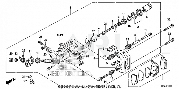 REAR BRAKE CALIPER