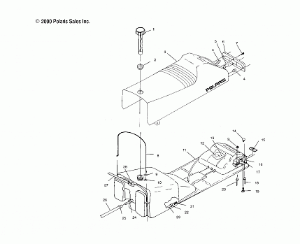 SEAT and GAS TANK - S01SR5AS (4960386038A003)