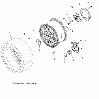 WHEELS, REAR and HUB - A15SXE95FK (49ATVWHEELRR15F1EU)