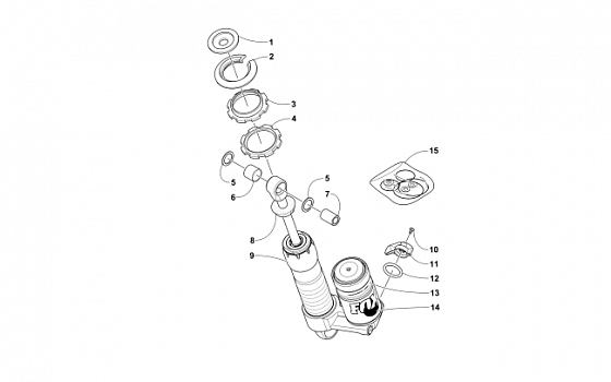 REAR SUSPENSION FRONT ARM SHOCK ABSORBER