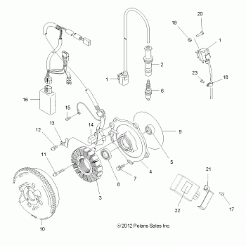 ELECTRICAL, IGNITION SYSTEM - A13MH50TD (49ATVMAGNETO12SP500)