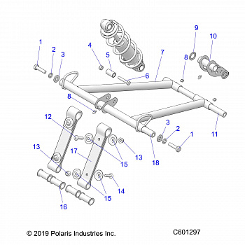 SUSPENSION, TORQUE ARM, FRONT - S20EFS8RS/8RE ALL OPTIONS (C601297)