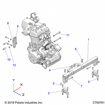 ENGINE, MOUNTING - R20T6U99AM/AS/BM/BS (C700761)