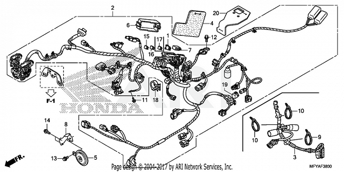 WIRE HARNESS + HORN