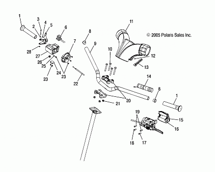 HANDLEBAR MOUNTING and CONTROLS - S06PT7HS (4997539753B09)