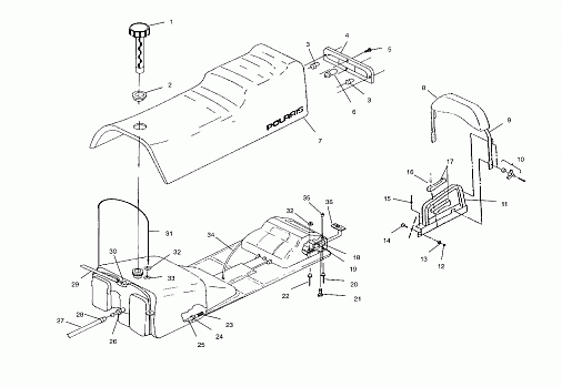 SEAT and GAS TANK - S01ST5BS (4960486048A004)