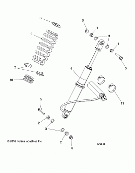 SUSPENSION, REAR SHOCK MOUNTING - A18DCE87BB (100646)