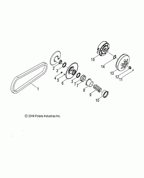 DRIVE TRAIN, CLUTCH, SECONDARY - R14VA17AA/AF (49RGRCLUTCHDVN09RZR170)