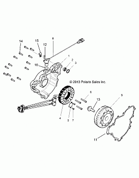 ENGINE, STATOR AND FLYWHEEL - Z14ST1EFX (49RGRSTATOR14RZR1000)