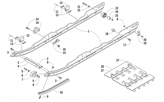 SLIDE RAILS AND TRACK ASSEMBLY