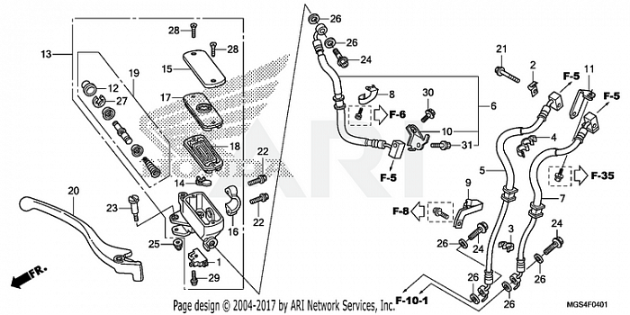 FRONT BRAKE MASTER       CYLINDER (2)