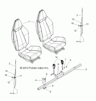 BODY, SEAT MOUNTING and BELTS - R11VH76/VY76 ALL OPTIONS (49RGRSEATMTG11RZR)