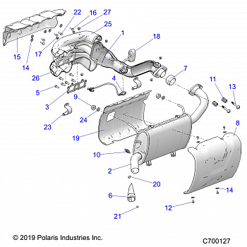 ENGINE, EXHAUST SYSTEM - R19RRB99A9 (C700127)