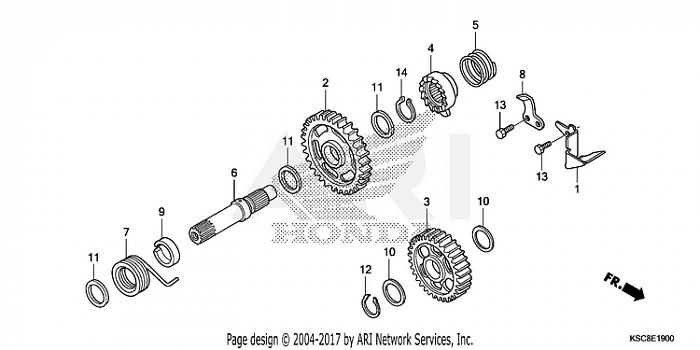 KICK STARTER SPINDLE