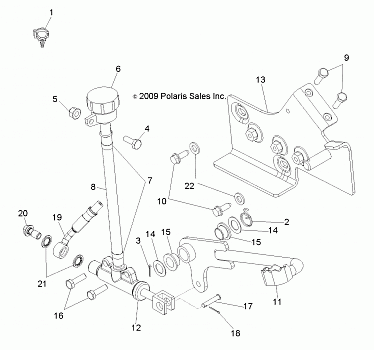 BRAKES, BRAKE PEDAL and REAR MASTER CYLINDER - A10NG50FA (49ATVBRAKERR10BOSSI)