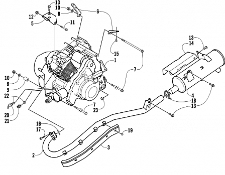 ENGINE AND EXHAUST