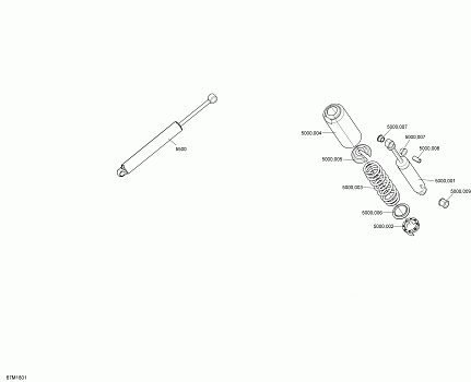 Rear Shocks Grand Touring - 600 ACE