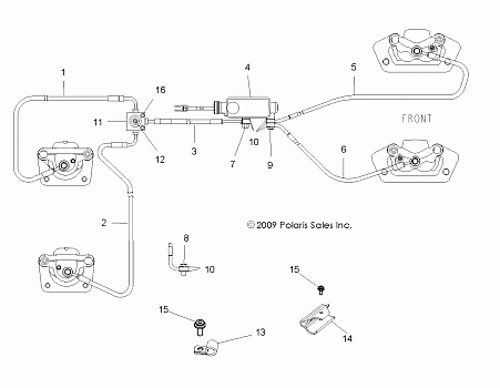 BRAKES, BRAKE LINES and MASTER CYLINDER - R10XH76AA (49RGRBRAKELINES10RZRS4)