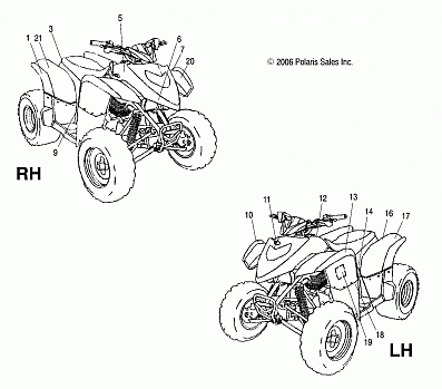 BODY, DECALS - A08PB20AB/AD (49ATVDECAL07PHX)