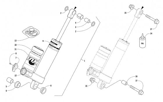 REAR SUSPENSION REAR ARM SHOCK ABSORBER