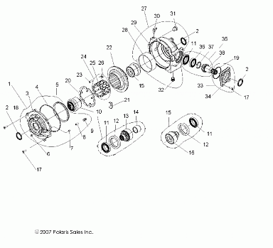 GEARCASE, FRONT, INTERNAL COMPONENTS - R08VH76AD/AG (49RGRTRANSINTL08RZR)