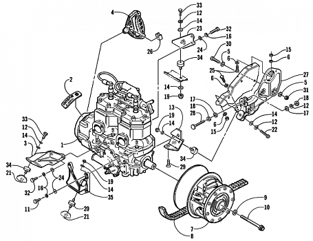 ENGINE AND RELATED PARTS