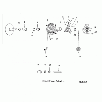 DRIVE TRAIN, PRIMARY CLUTCH - A18SVA85B5 (100480)