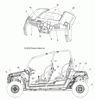 BODY, DECALS - R13XE76AD/EAI (49RGRDECAL13RZR4)