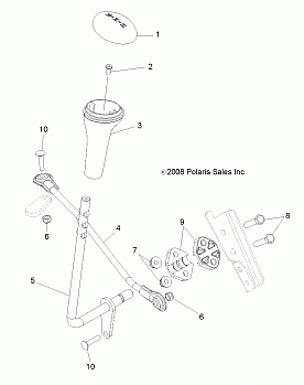 DRIVE TRAIN, GEAR SELECTOR - A10NG50AA (49ATVGEARSELECT10TBLZR)