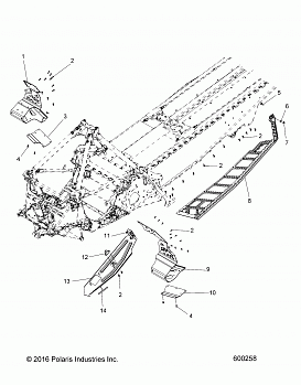 CHASSIS, CLUTCH GUARD and FOOTRESTS - S17EEG6PSA/PSL (600258)