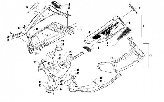 SKID PLATE AND SIDE PANEL ASSEMBLY