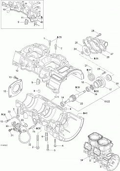 Crankcase, Water Pump And Oil Pump